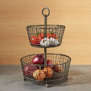 2-Tier Iron Fruit Basket