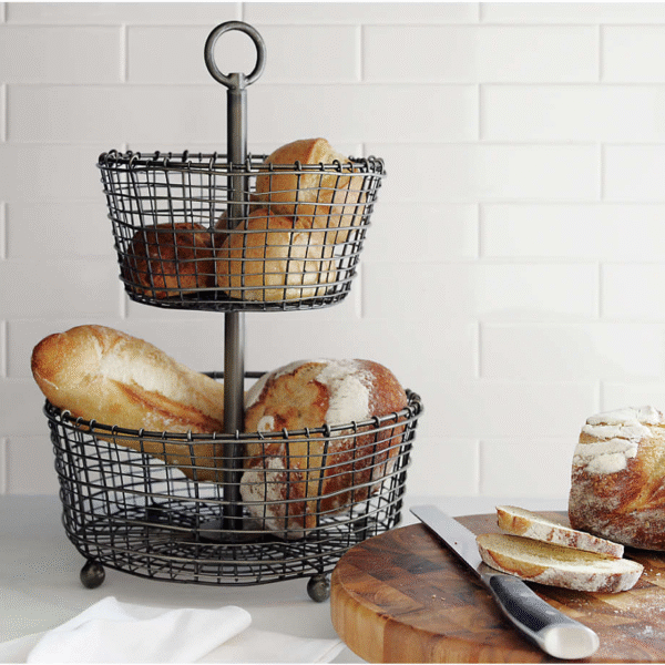 2-Tier Iron Fruit Basket - Image 3